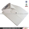 2016 100% polyester peach skin white dress shirt